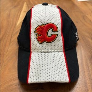 CCM Calgary Flames Black and Red Hockey Cap